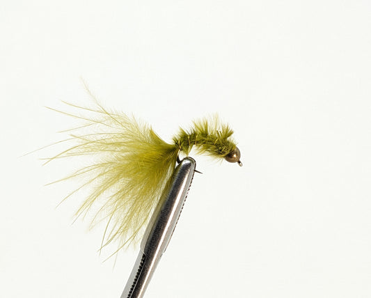 Micro Leech Bead Head Olive  Fly fishing fly. Dry, subsurface and nymph flies for anglers and fisherman. All the flies you need for sale online. Flies to buy online. Online fly fishing supplies. Catch fish with flies from Frontier Flies.