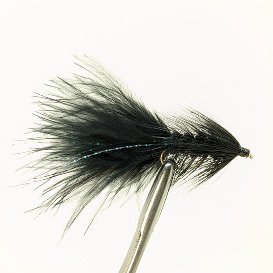 Woolly Bugger Black Fly fishing fly. Dry, subsurface and nymph flies for anglers and fisherman. All the flies you need for sale online. Flies to buy online. Online fly fishing supplies. Catch fish with flies from Frontier Flies.